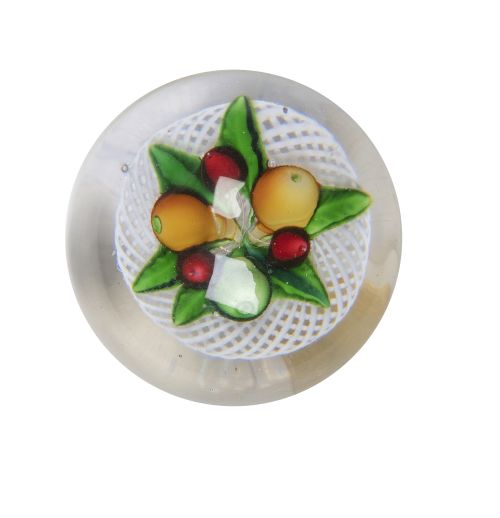 Pisapapeles con frutos sobre retícula.Saint Louis, (1845-