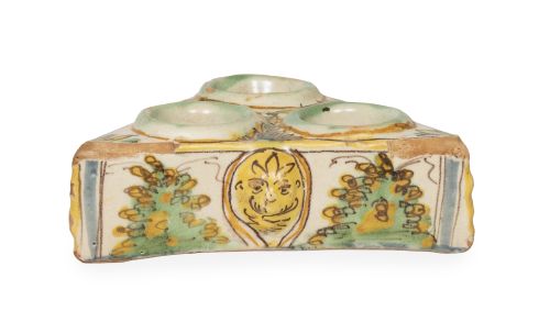 Especiero de cerámica esmaltada con árboles de la serie pol