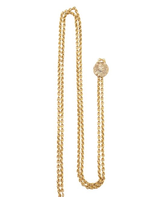 Cadena larga abaniquera de pp. S.XX con pasador Art-Nouveau