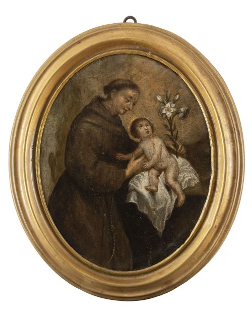 ESCUELA ESPAÑOLA, SIGLO XVIIISan Antonio con el Niño