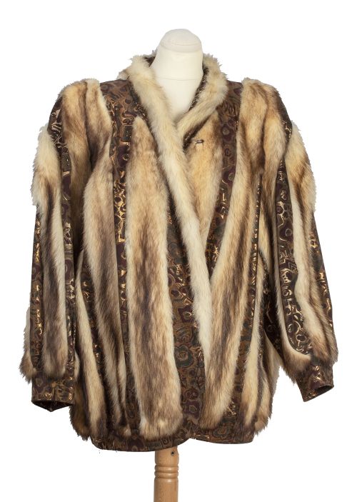 Chaqueta vintage de piel de marta en tono de distintos marr