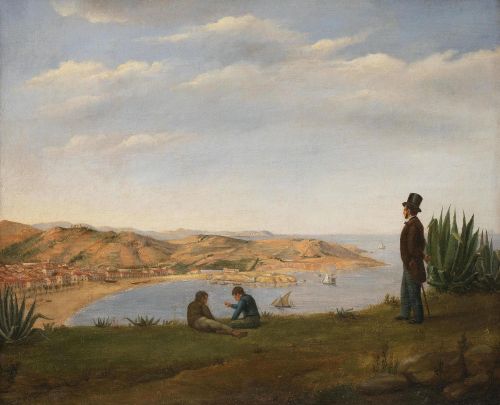 JOSÉ ARRAU BARBA (Barcelona, 1802-1872)Vista de la bahía 