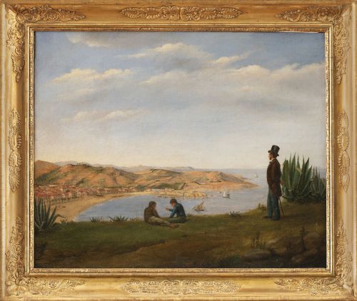 JOSÉ ARRAU BARBA (Barcelona, 1802-1872)Vista de la bahía 