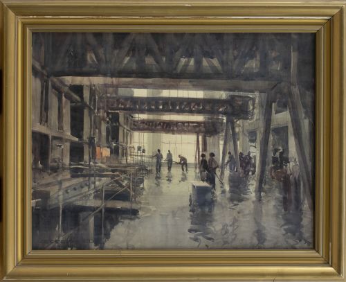 CEFERINO OLIVÉ (Reus, 1907-1995)Interior de una fábrica, 