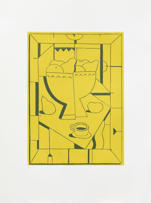 ALFREDO ALCAÍN (Madrid, 1936)Bodegón marrón y bodegón ama