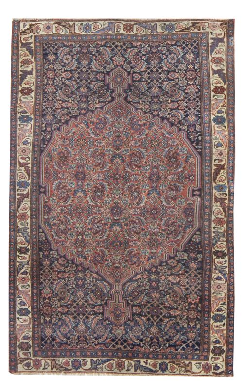 Alfombra Bidjar-gerus con gran medallón.Trabajo persa, me