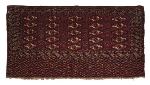 Pequeña alfombra chuwal de la tribu (ABADUL-TURKMENISTAN) h