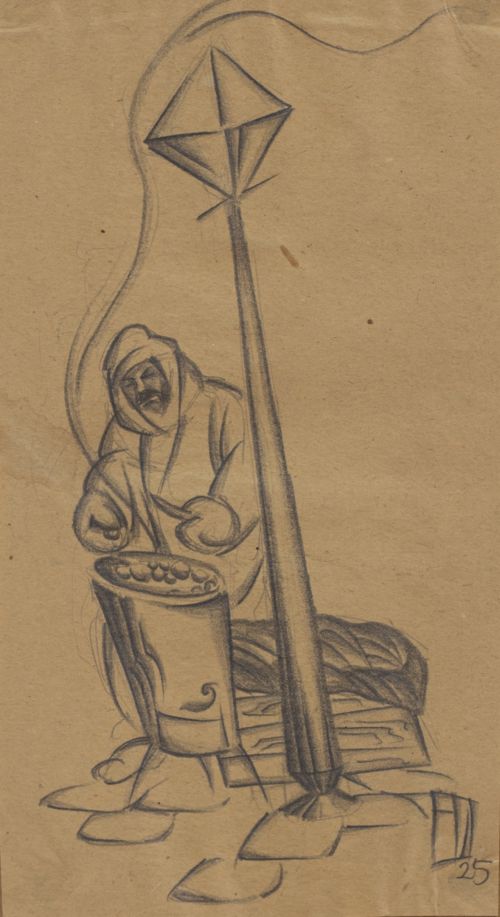 ANTONIO WINKELHOFER (1904 - 1977)Puesto de castañas, 1925