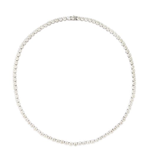 Collar rivière de 93 brillantes engastados en garras articu