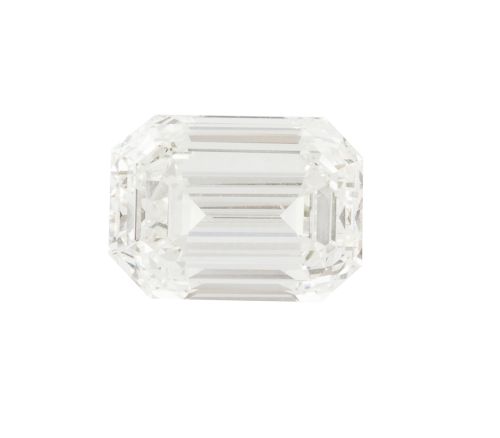 Diamante talla esmeralda de 4,01 ct, color estimado H, y gr