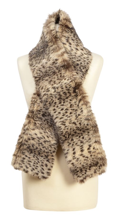 Bufanda vintage de piel de gato montes