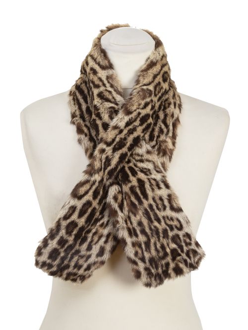 Bufanda vintage de piel de ocelote