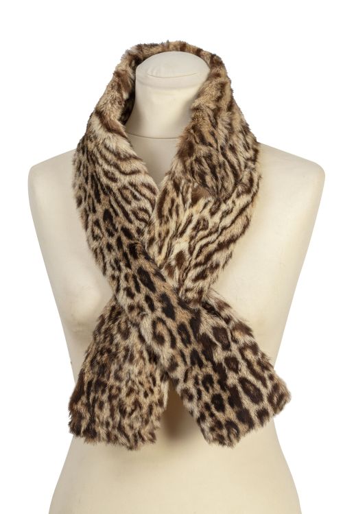 Bufanda vintage de piel de ocelote