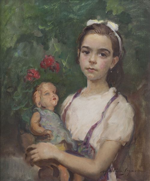 AGUSTÍN SEGURA (Tarifa, 1900 - Madrid, 1988)Reratro de ni