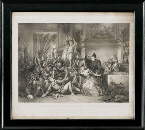 ACHILLE DEVÉRIA (peint) DESMAISONS (lith)"Marie Stuart à 