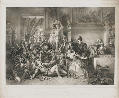 ACHILLE DEVÉRIA (peint) DESMAISONS (lith)"Marie Stuart à 