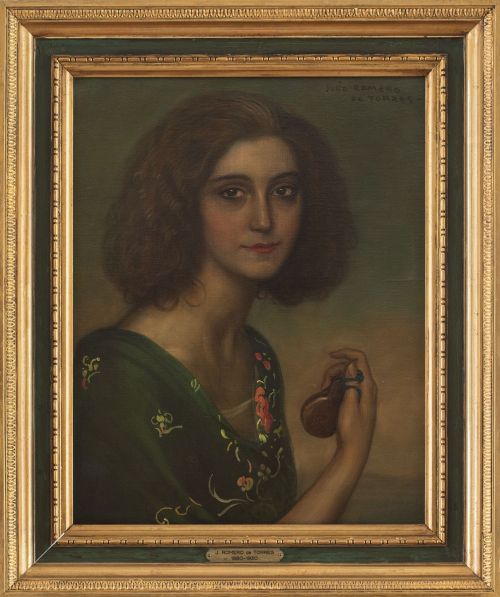 JULIO ROMERO DE TORRES (Córdoba,  1874 - 1930)Retrato de 