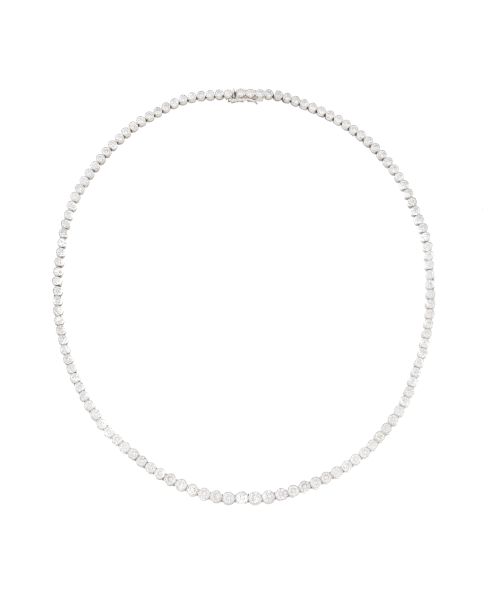 Collar rivière de chatones de brillantes de tamaño crecient