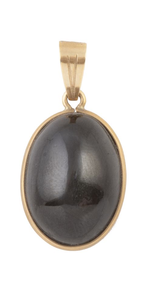 Colgante oval con cabuchón oval de labradorita en marco de 