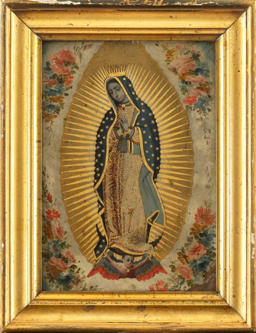 ESCUELA MEXICANA, SIGLO XVIIIVirgen de Guadalupe con orla