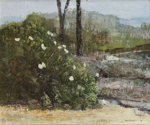 MARÍA VICTORIA PUIGMOLTÓ  (Valencia, s.XX)Paisaje con mar