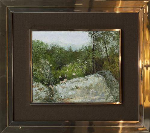 MARÍA VICTORIA PUIGMOLTÓ (Valencia, s.XX)Paisaje con flor