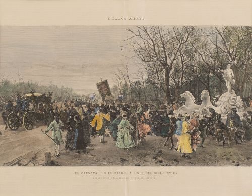 Pareja de litografías según obras de LUIS ÁLVAREZ CATALÁ (M