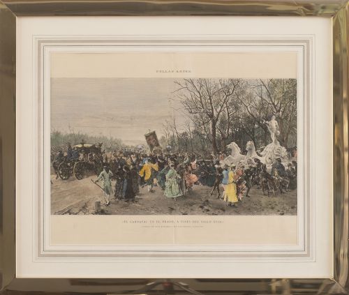 Pareja de litografías según obras de LUIS ÁLVAREZ CATALÁ (M