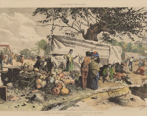 Pareja de litografías según obras de LUIS ÁLVAREZ CATALÁ (M