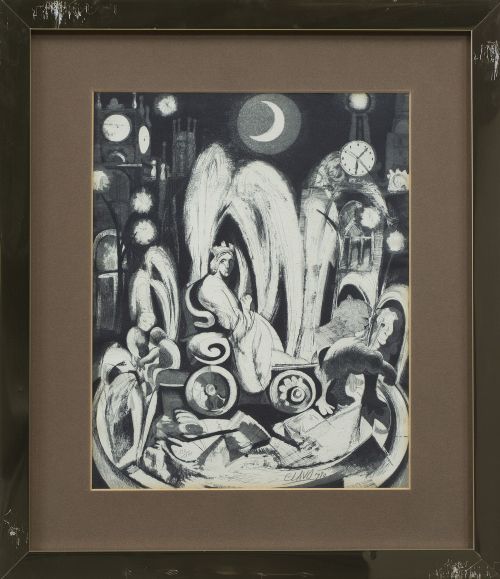 JAVIER CLAVO (Madrid, 1918 - 1994)Cibeles y Plaza Mayor d