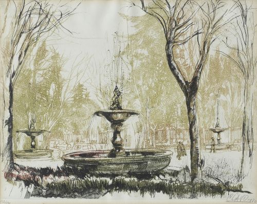 JAVIER CLAVO (Madrid, 1918 - 1994)Las fuentes del Paseo d