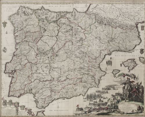 PIERRE MORTIER (1661-1711)Theatre de la guerre en Espagne