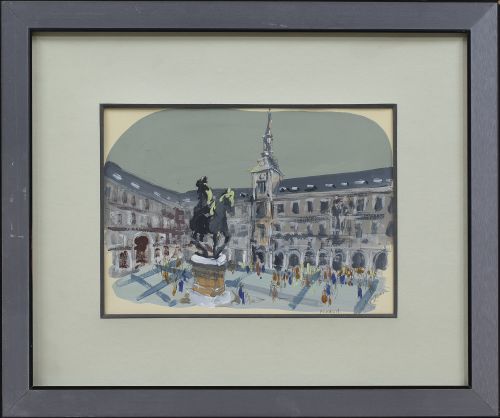 ESCUELA ESPAÑOLA s.XXLa Plaza Mayor de Madrid