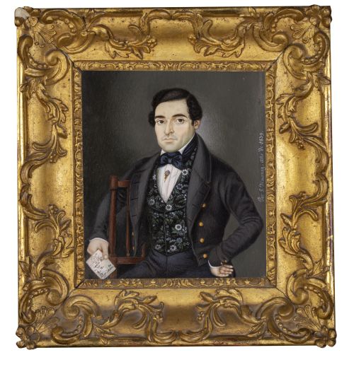 G. JIMENEZ (Escuela española, siglo XIX)Retrato de caball