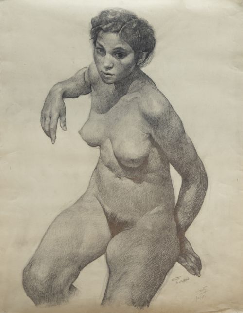 ERNESTO SCOTTI (Buenos Aires, 1901 - 1957)Dos desnudos fe