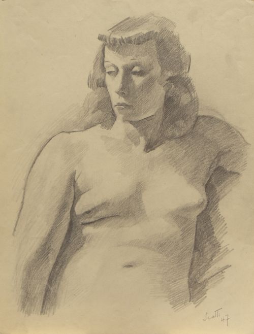 ERNESTO SCOTTI (Buenos Aires, 1901 - 1957)Dos desnudos fe