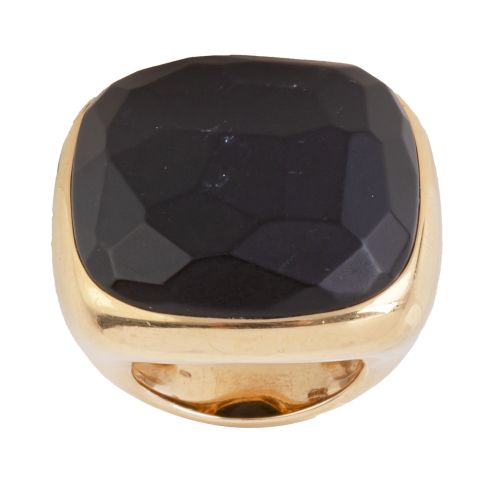 Sortija POMELLATO modelo Victoria con azabache facetado, en