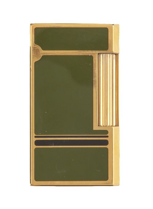 Encendor HARRODS lacado verde y plaqué or