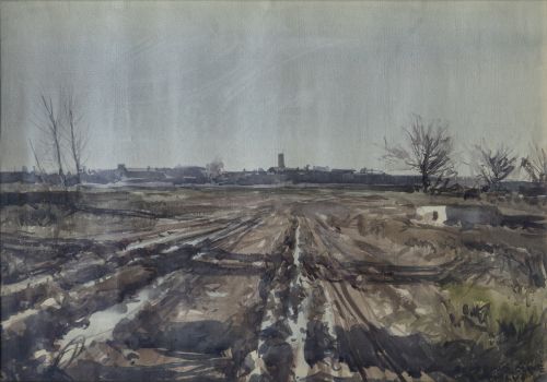 CEFERINO OLIVÉ (Reus, 1907-1995)Paisaje de campo, 1961