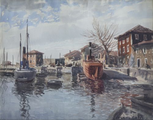 CEFERINO OLIVÉ (Reus, 1907-1995)Vista de puerto