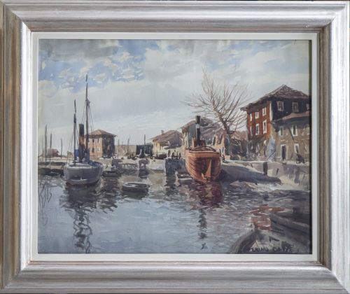 CEFERINO OLIVÉ (Reus, 1907-1995)Vista de puerto