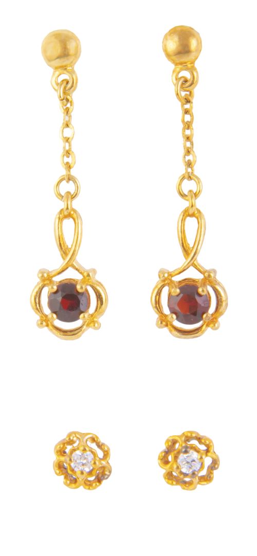 Lote de 5 pares de pendientes de diferentes diseños decorad