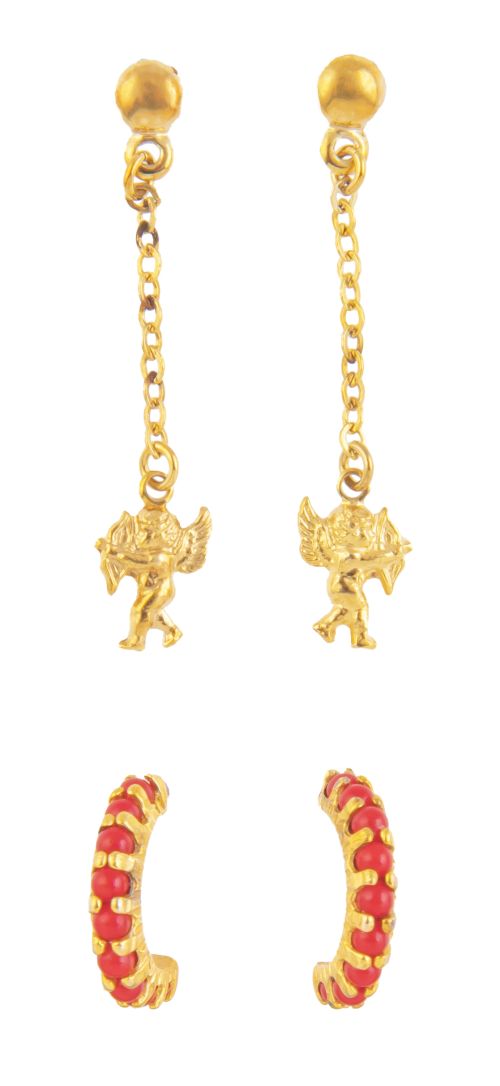 Lote de 5 pares de pendientes de diferentes diseños decorad