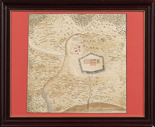 ANÓNIMO, H. 1800Mapa manuscrito en el istmo de Panamá