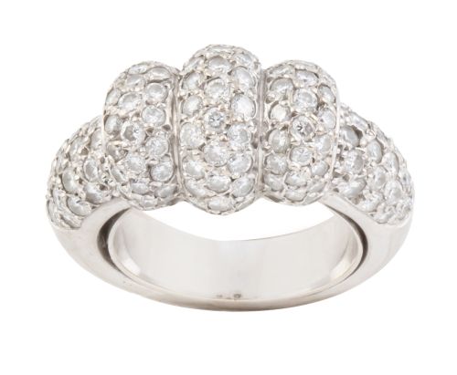 Sortija gallonada cuajada de brillantes