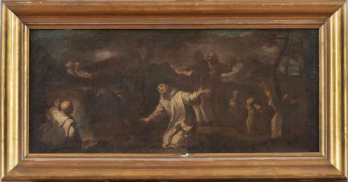 ESCUELA ESPAÑOLA, H. 1700San Bruno hace brotar milagrosam