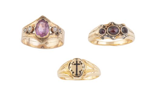 Lote de tres sortijas S. XIX