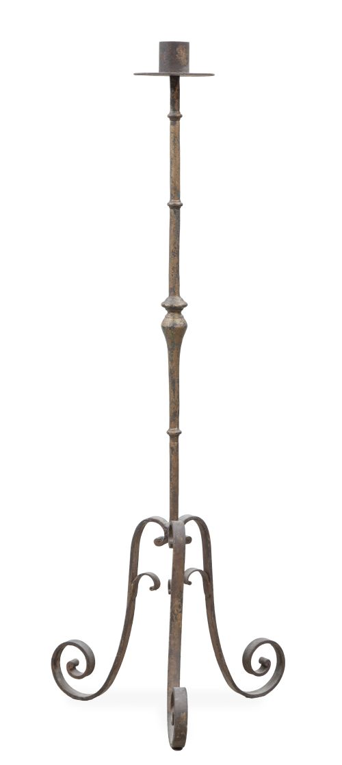 Hachero de hierro forjado, con restos de dorado.España, S