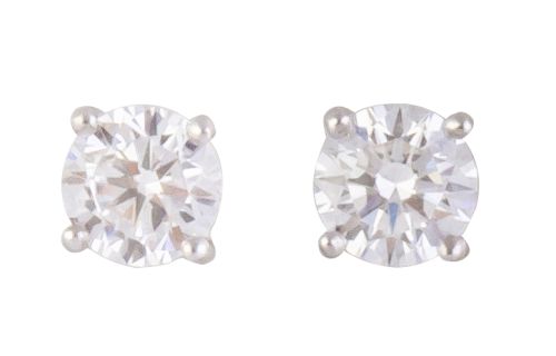 Pendientes dormilonas con brillantes de 0,40 ct aprox cada 