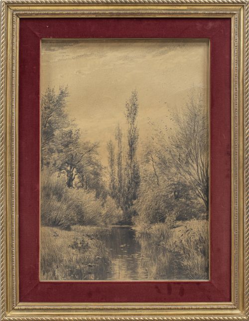 CARLOS DE HAES (Bruselas, 1826-Madrid, 1898)Paisaje a ori